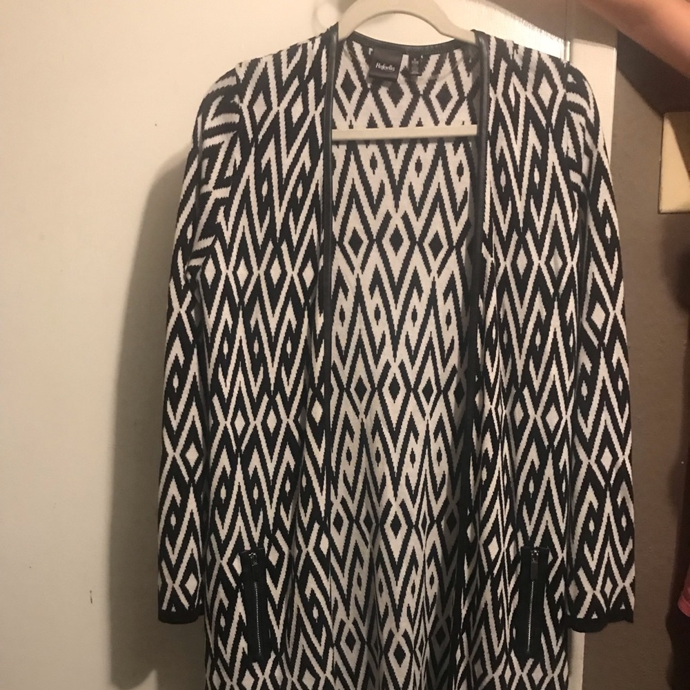 Cardigan Rafaela white and black